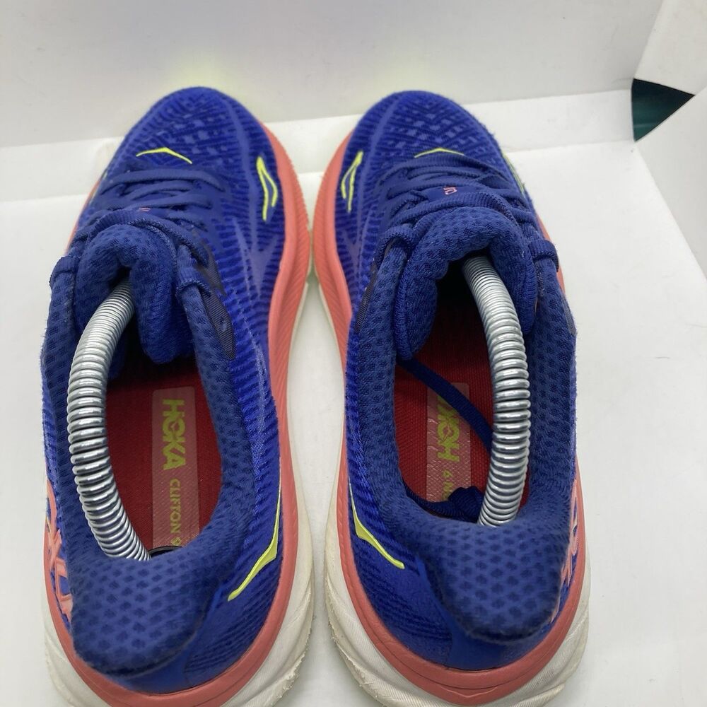 Hoka One One Women's Running Shoes in Royal Blue with Pink Accents - Picture 10 of 11